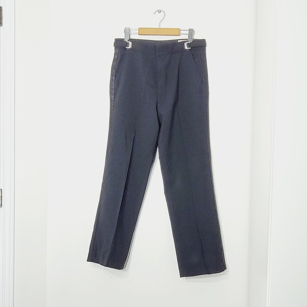 Nettoyer Asce Men's Black Flannel Chino Straight Leg Formal Dress Pant Size 30